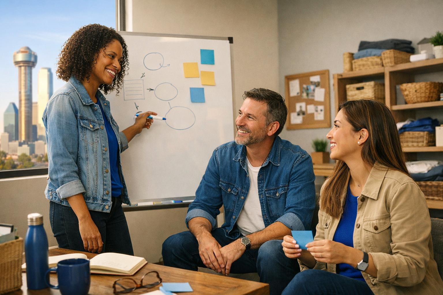 Dallas-Fort Worth skyline representing KMR Partners direct mail services in DFW