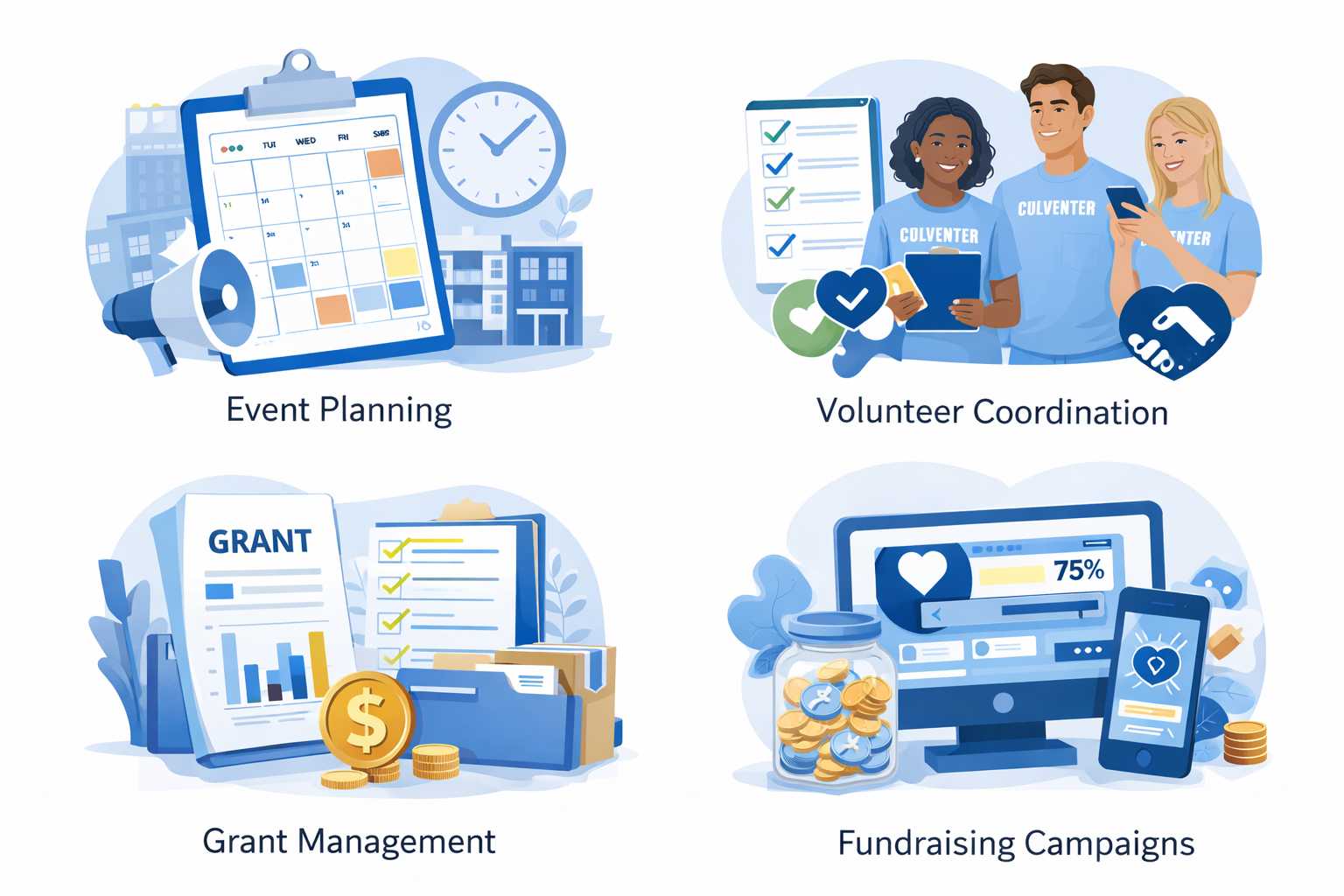 KMR Partners calendar-based nonprofit campaign coordination workflow